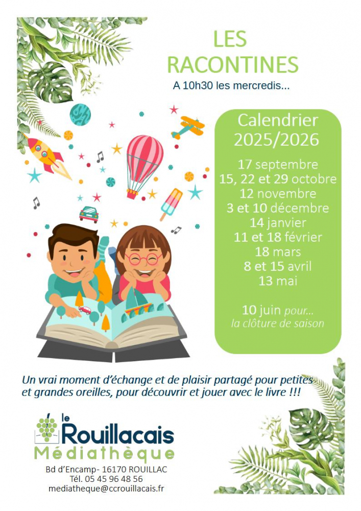 Calendrier "Les racontines" 2025/2026