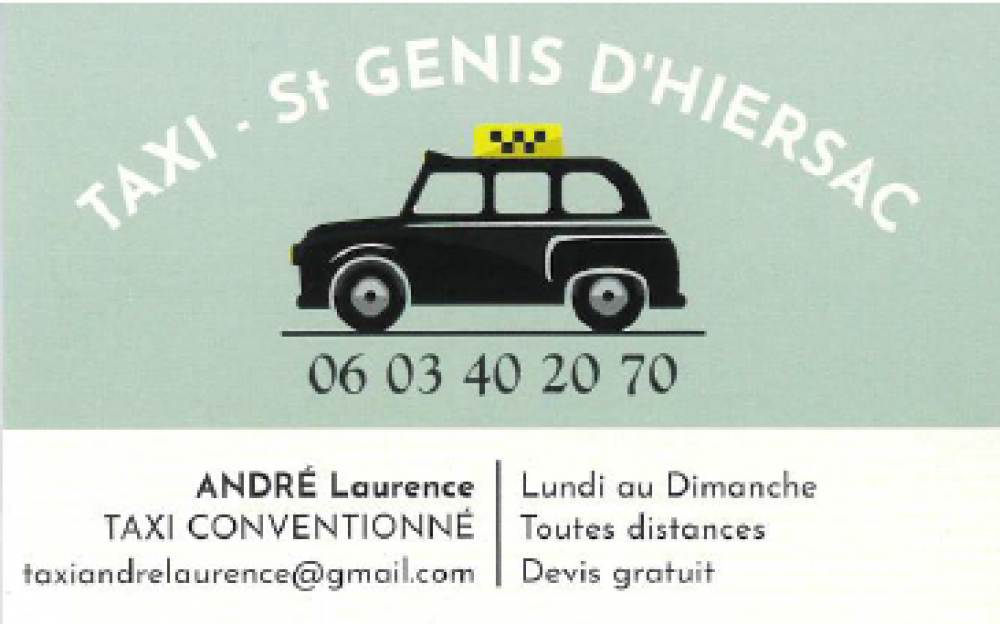 Taxi - Saint Genis d'Hiersac