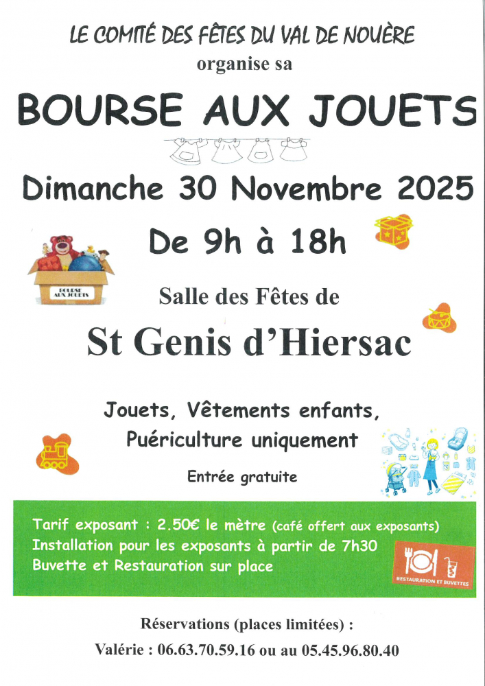 30 Novembre 2025 : Bourse aux jouets