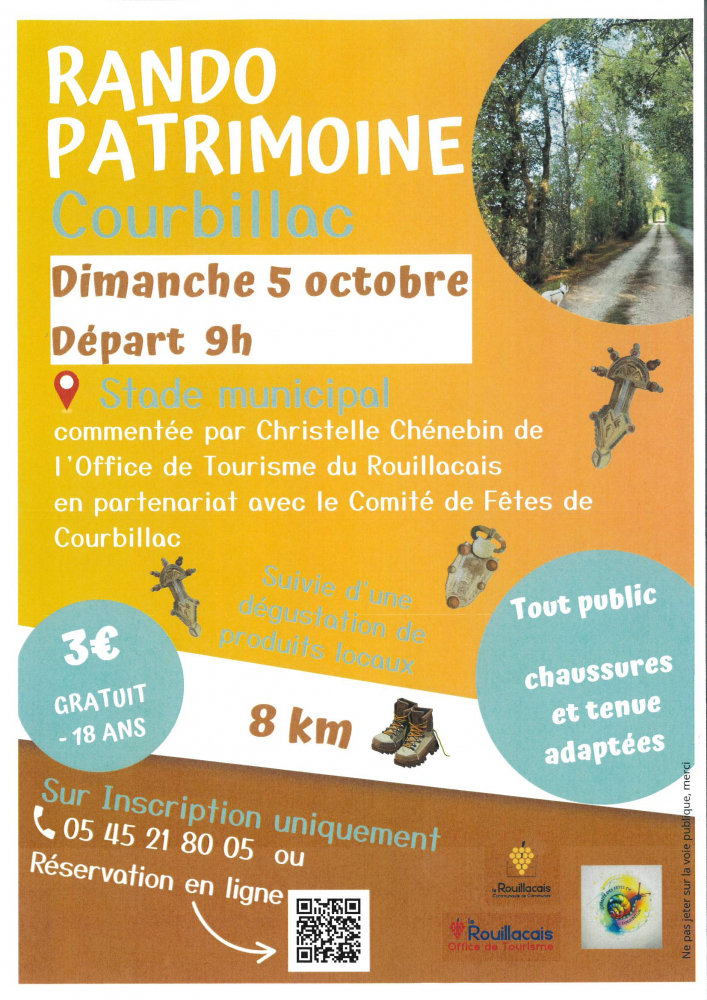 5 Octobre : Rando Patrimoine Courbillac